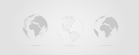 Global network connection with business concept and world map line, vector illustratorのイラスト素材