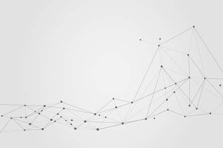 Abstract connecting dots and lines, Polygonal background, technology design, vector illustratorのイラスト素材