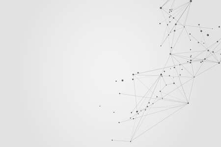 Abstract connecting dots and lines, Polygonal background, technology design, vector illustratorのイラスト素材