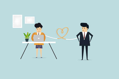 Video call conference, working from home. Colleagues talk to each other on the laptop screen, vectorのイラスト素材