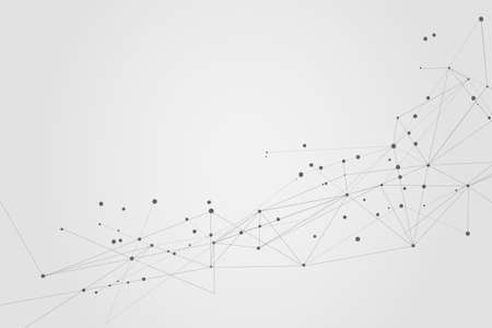 Abstract connecting dots and lines, Polygonal background, technology design, vector illustratorのイラスト素材