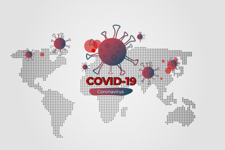 Coronavirus disease COVID-19 infection medical background, vectorのイラスト素材