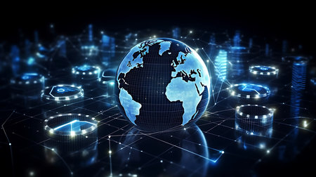 Finance and Money Technology Business Prosperity and Asset Management Backgroundの素材