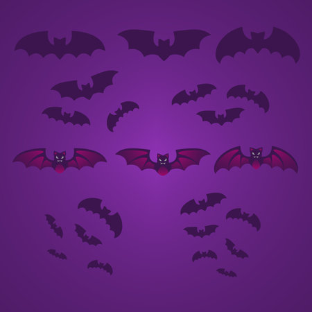Halloween Bat Bundle Vector Design Illustration