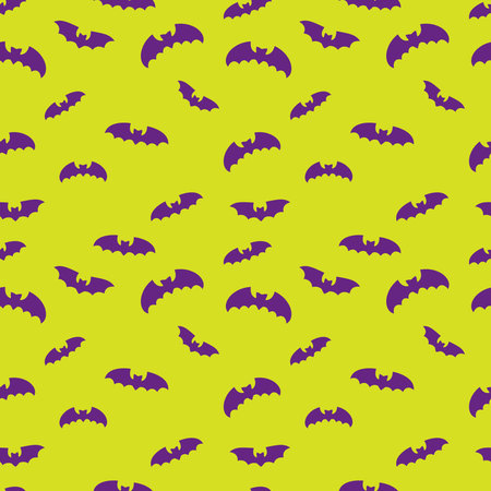 Halloween Pattern Bat Silhouette Vector Design Background Illustration