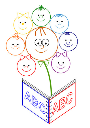 Teacher and pupils のイラスト素材