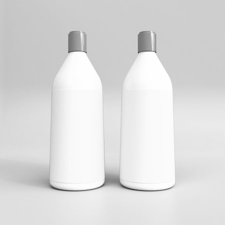 Plastic bottle mockup. Template for mock up your design. 3d illustrationの写真素材