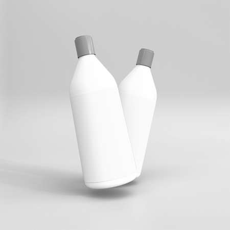 Plastic bottle mockup. Template for mock up your design. 3d illustrationの写真素材