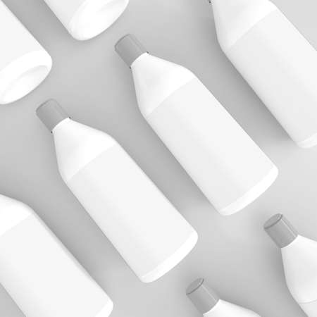 Plastic bottle mockup. Template for mock up your design. 3d illustrationの写真素材