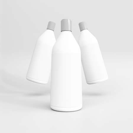 Plastic bottle mockup. Template for mock up your design. 3d illustrationの写真素材