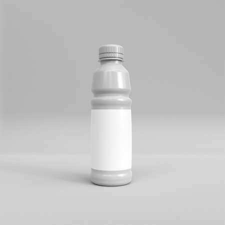 Plastic bottle mockup. Template for mock up your design. 3d illustrationの写真素材