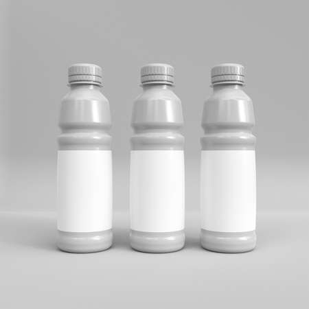 Plastic bottle mockup. Template for mock up your design. 3d illustrationの写真素材