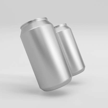 soda can mockup. Template for mock up your design. 3d illustrationの写真素材