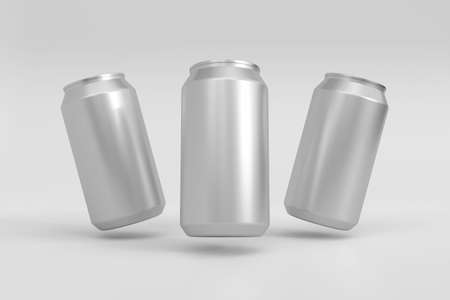soda can mockup. Template for mock up your design. 3d illustrationの写真素材