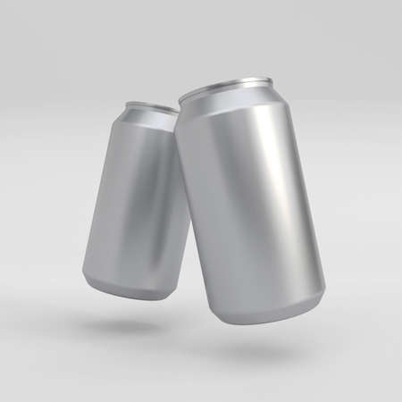 soda can mockup. Template for mock up your design. 3d illustrationの写真素材
