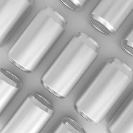 soda can mockup. Template for mock up your design. 3d illustrationの写真素材