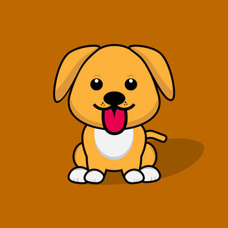 illustration vector graphic of a cute dog face perfect for petsのイラスト素材