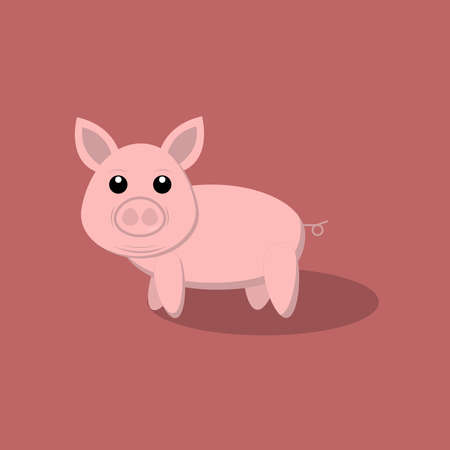 illustration vector graphic of cute baby pigのイラスト素材