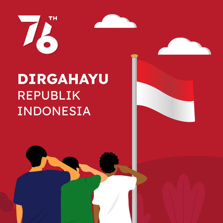 illustration vector graphic of 17 august indonesia independence day