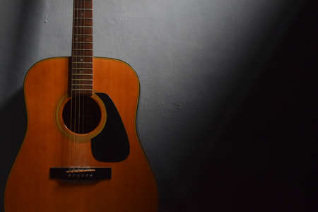 Guitar background with shadowの写真素材