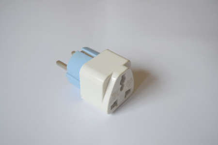 single socket electric on white boardの写真素材