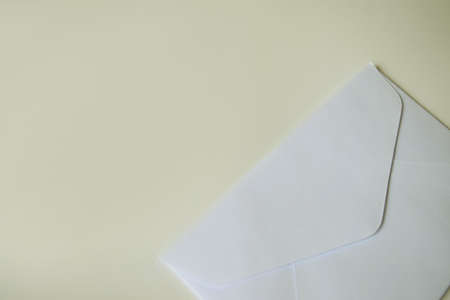envelope message on white backgroundの写真素材
