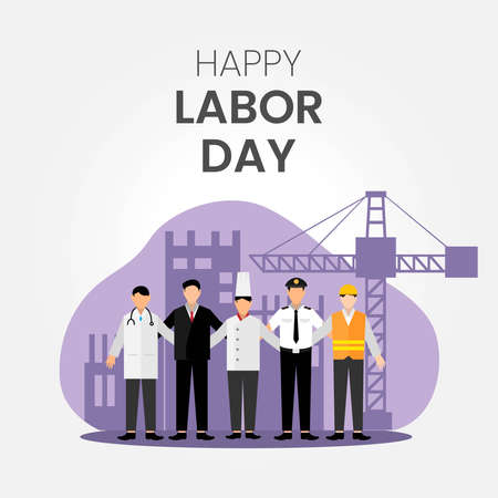 illustration vector graphic of labor dayのイラスト素材