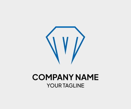 M font for diamond store logoのイラスト素材