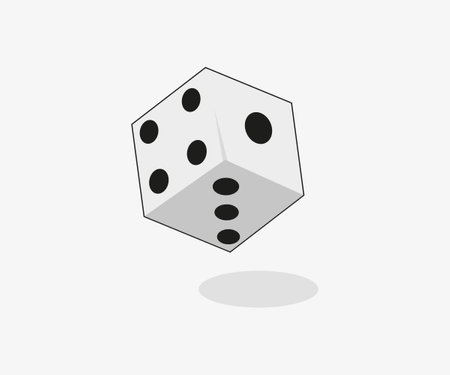 A dice with shadow logoのイラスト素材