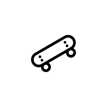 Skate Board Transportation Monoline Symbol Icon Logo for Graphic Design UI UX or Websiteのイラスト素材