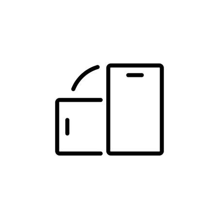 Rotate Phone Technology Monoline Symbol Icon Logo for Graphic Design UI UX or Websiteのイラスト素材