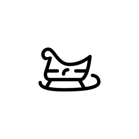 Sledge Glyph Icon Monoline Symbol Logo for Graphic Designのイラスト素材