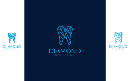 Diamond Dental modern logo vectorのイラスト素材