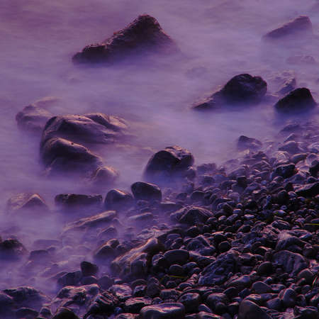 rocks in the oceanの写真素材
