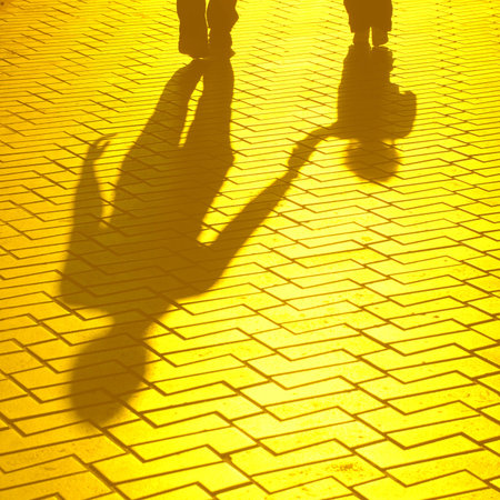 shadows walking