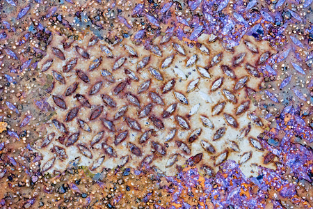 Rusty metal  Rusty and battered metal backgroundの写真素材