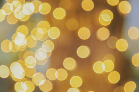 Abstract yellow blue light Boken background with copy spaecの写真素材