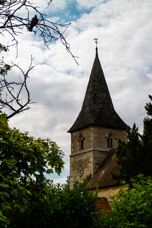 An old village church in Lincolnshire, UKの写真素材