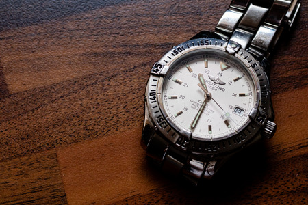 Lincoln, United Kingdom - 08/14/2018: A well-worn Breitling Colt Chronometre.のeditorial素材