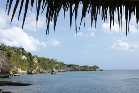 beautiful coastal scenery along the Bali coastline.の写真素材