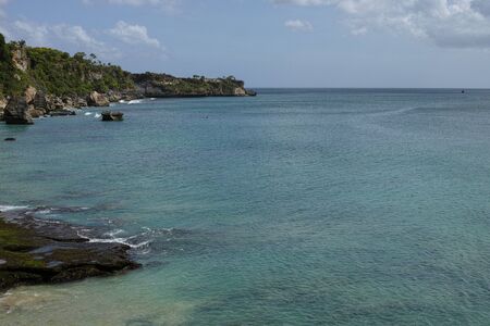 beautiful coastal scenery along the Bali coastlineの写真素材