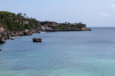 beautiful coastal scenery along the Bali coastlineの写真素材