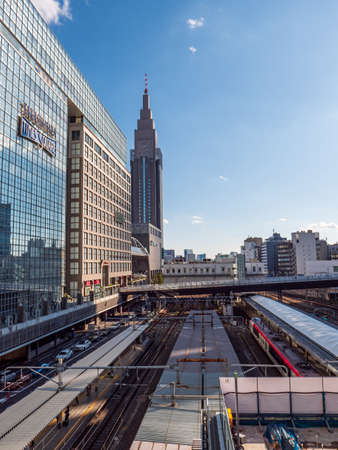 Tokyo, Japan - 17.11.19: A view of Takashimaya Times Square and the NTT Docomo buildingのeditorial素材