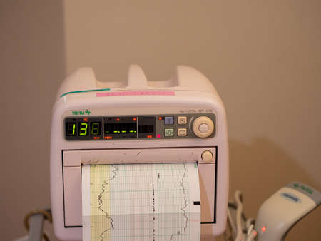 Yamanashi, Japan - 21.3.20: A monitor used to measure a babys vitalsのeditorial素材
