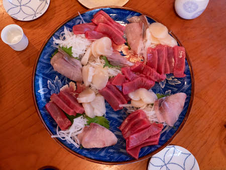 The table being set for a traditional new years dinner in Japanの写真素材