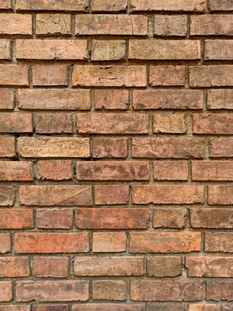 Brick Wall texture Background yellow rustic and oldの写真素材