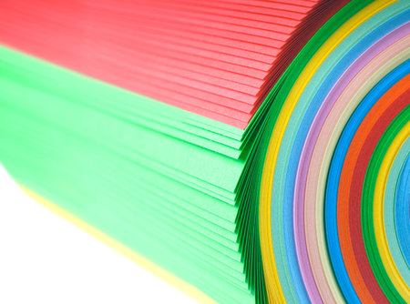 Abstract colorfull paper isolated on white