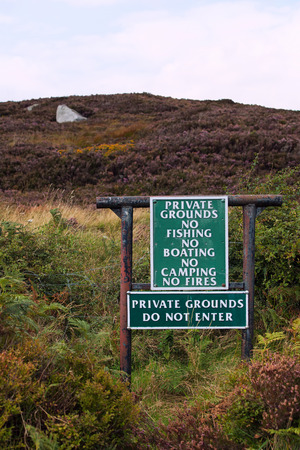 A sign prohibiting entry to a private property in Irelandの写真素材
