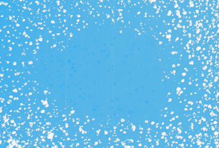Blue surface is covered with frostの写真素材