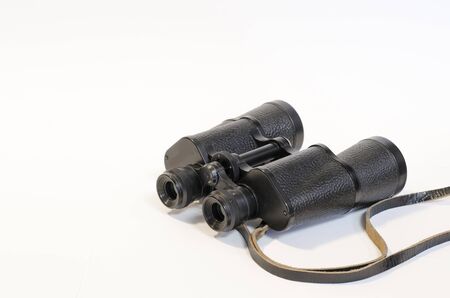 Binoculars on a white background. This is a rear view.の写真素材